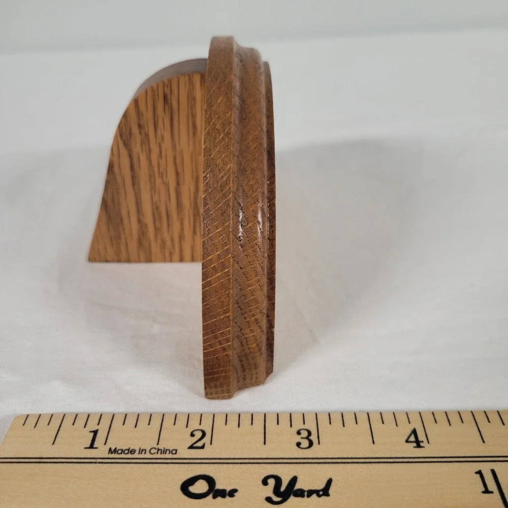Vintage Oak Wood Wall Mount Stand Display‎ Holder Slot for Photo Frame